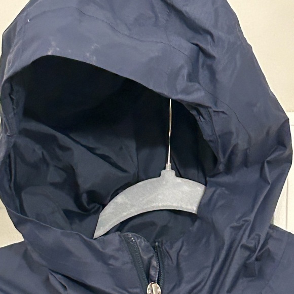 The North Face Teen/ Women wind Jacket with hood navy blue M preowned - Picture 5 of 8